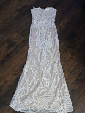 dazzled up champagne embroidered backless maxi dress Lovely Lavender Dress - Embroidered Maxi Dress - Mermaid Dress